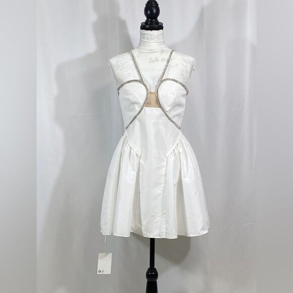 Self-Portrait Embellished Flared Minidress size 6 - Picture 7 of 13